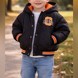 OSU Team Starter Vintage OSU Oklahoma State Varsity Puffer Winter Jacket Unisex